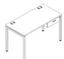 S41i1 Straight Leg with Single drawer